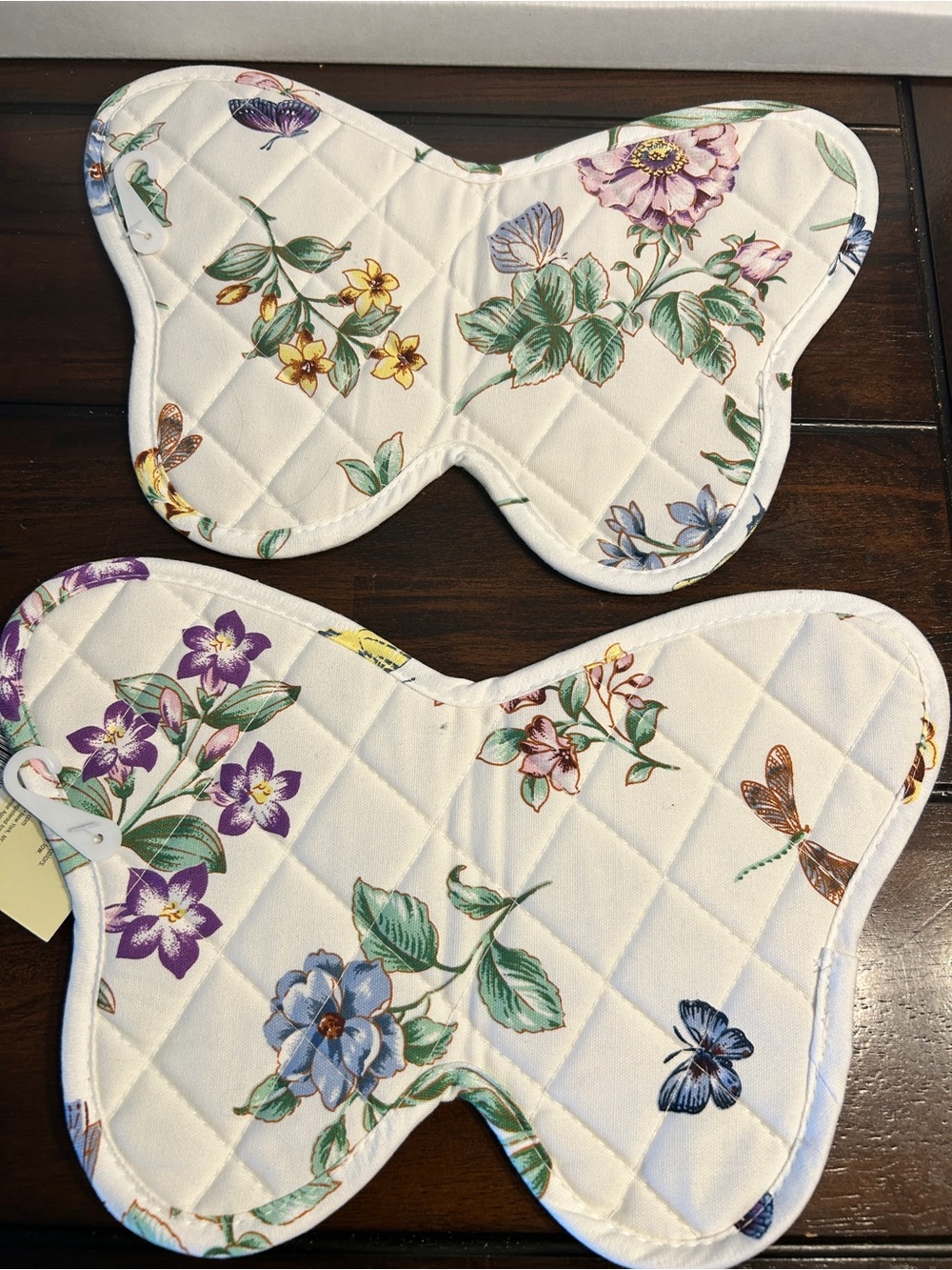 Lenox  ButterflyPot holders and placemats NEW